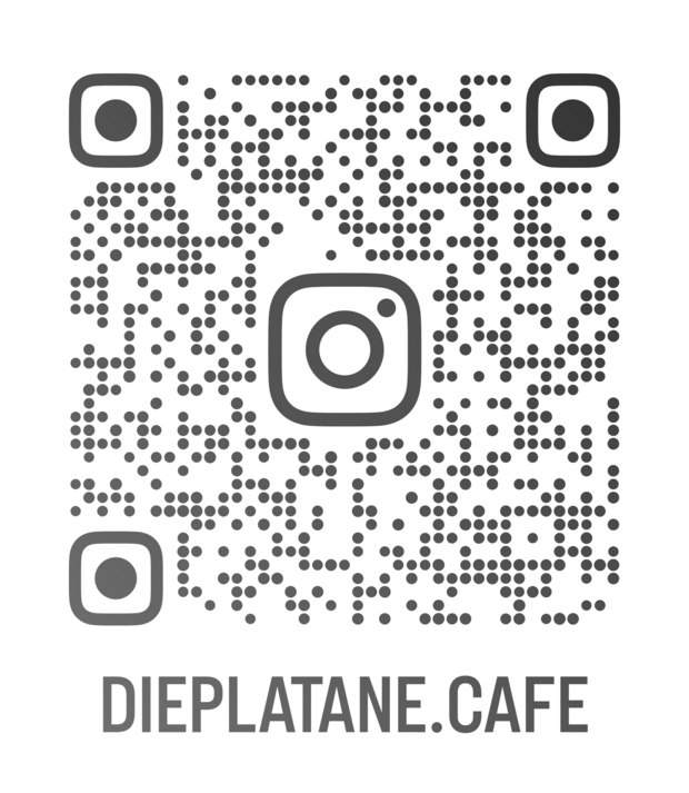 QR-Code für den Instagramaccount: Dieplatane.cafe